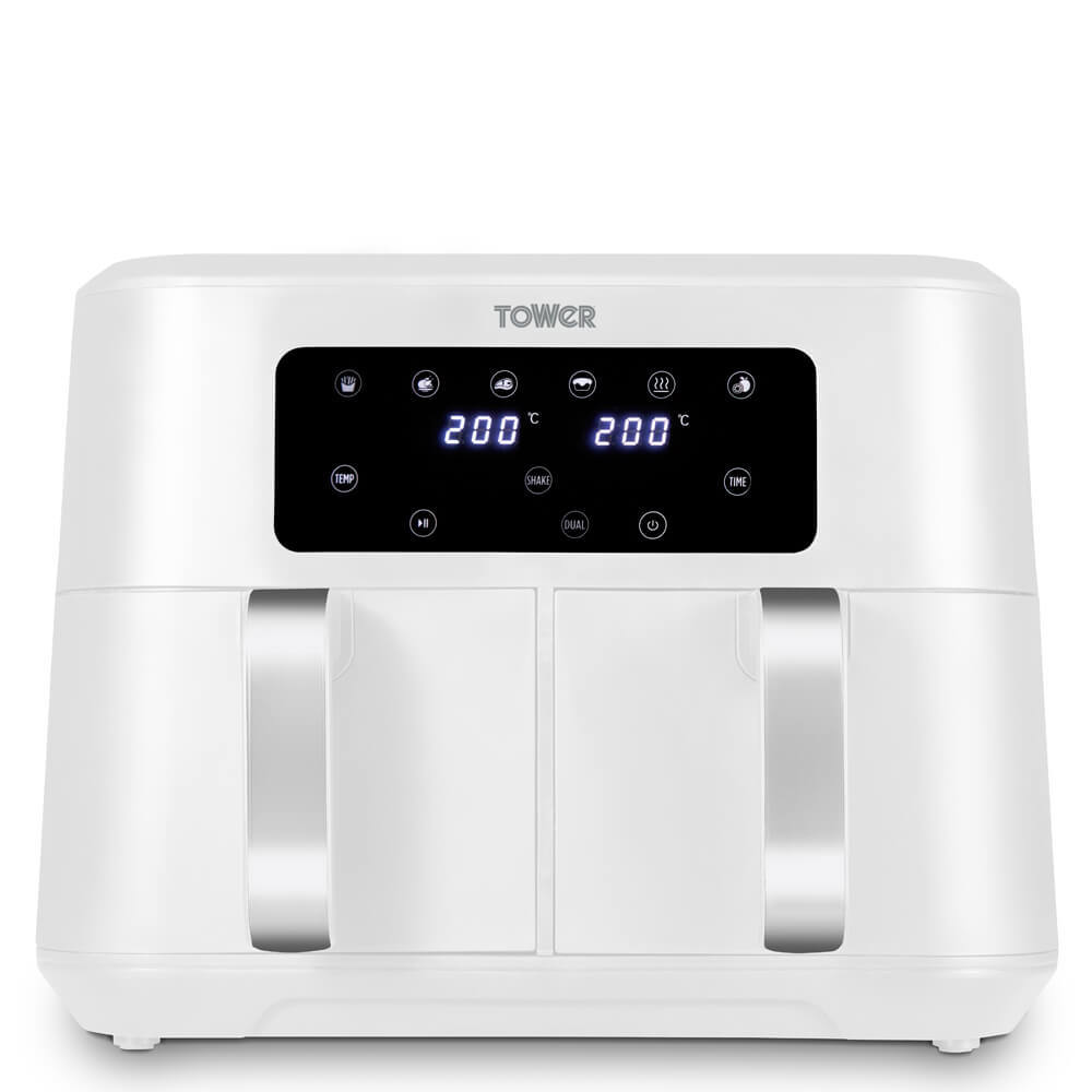 Tower Vortx 8.5L Dual Basket White Air Fryer 